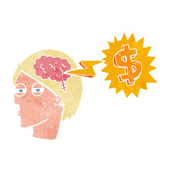 thinking of ways to make money cartoon