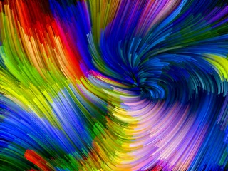 Zelfklevend Fotobehang Game of Color Vortex © agsandrew