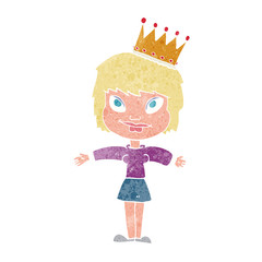 cartoon person wearing crown