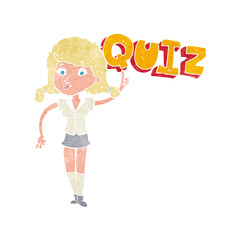 quiz sign cartoon