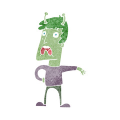 cartoon unhappy alien