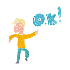 cartoon man thinking OK