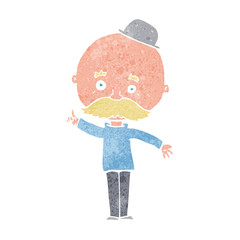 cartoon man in bowler hat