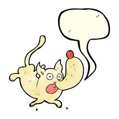 cartoon funny dog with speech bubble