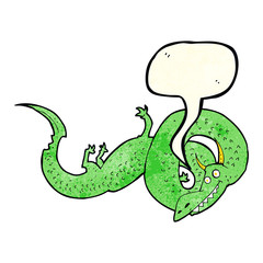 cartoon chinese dragon with speech bubble