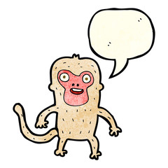 cartoon monkey with speech bubble