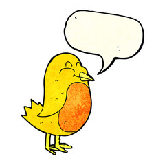 cartoon bird with speech bubble