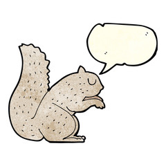 cartoon squirrel with speech bubble