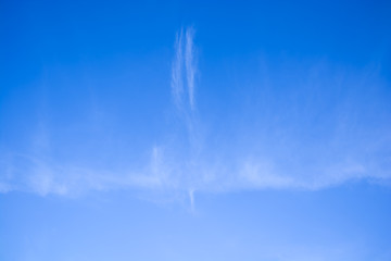 White clouds and blue sky