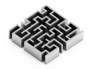 Abstract labyrinth on white background