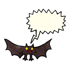 cartoon bat with speech bubble