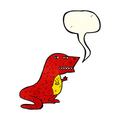cartoon dinosaur with speech bubble
