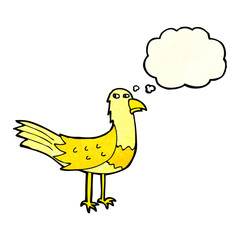 cartoon bird with speech bubble