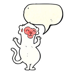 cartoon monkey with speech bubble