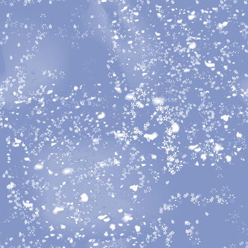 Snow Flurry Seamless Background