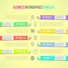 Vector bright infographic template suitable for business