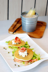 Salmon pancake