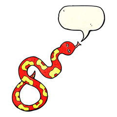 cartoon snake with speech bubble
