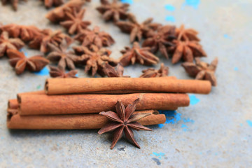 star anise and cinnamon