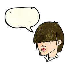 cartoon fashion haircut  with speech bubble