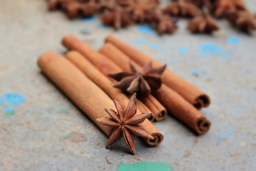 star anise and cinnamon