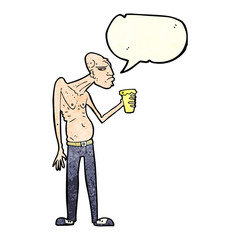 cartoon hooligan with speech bubble