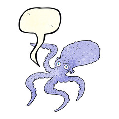 cartoon octopus with speech bubble