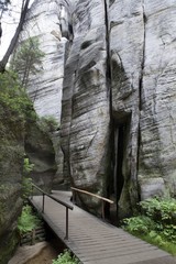 National Park of Adrspach-Teplice rocks. Rock Town. Czech Republic