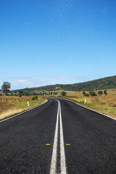 Stars over the country road on the Scenic Rim in Queensland
