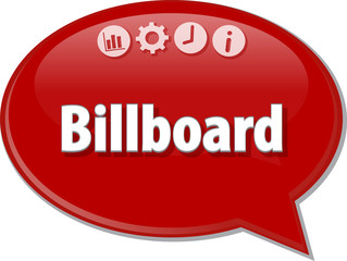 Billboard   Business term speech bubble illustration