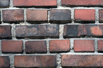 Mauer aus Ziegelsteinen