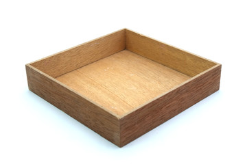 empty wooden crate isolated on white background