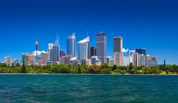 Panoramic View Of Sydney Central Business District.