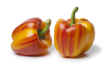 Fresh striped peppers
