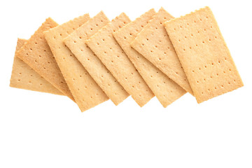 Group of cracker isolated on white background,clipping path.