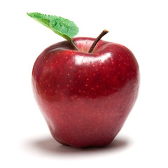 Red apple isolated on white background