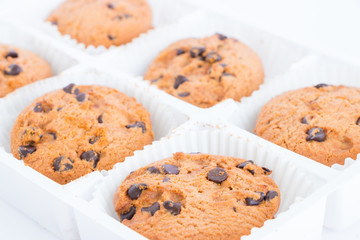 cookies on white background.