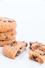 cookies on white background.
