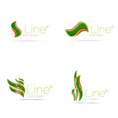 Abstract wave line logo