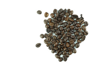 group of coffee bean , isolate on white background