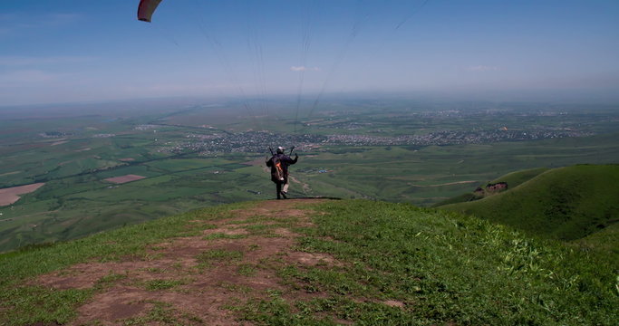 Paragliders Up into the Air