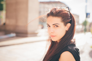 Young beautiful reddish brown hair girl