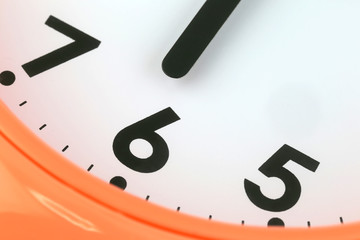 Clock face in time concept.