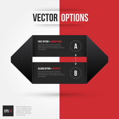 Vector origami layout with two options. EPS10.