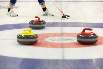 Curling rocks on ice - 89209718