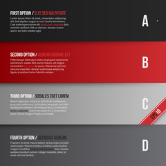 Vector layout with four banners/options. EPS10.