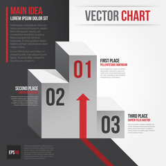 Vector layout with olympic podium. EPS10.
