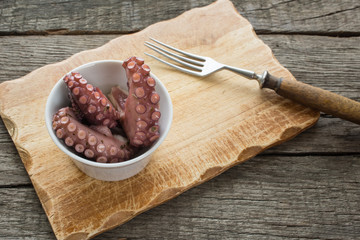 Marinierter gekochter Krake