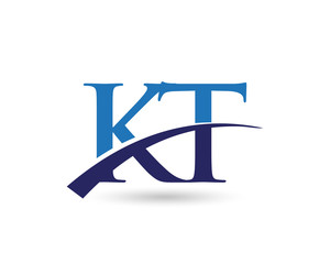 KT Logo Letter Swoosh