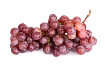 fresh red grape isolated on white background
